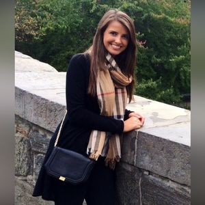 Burberry Check Lightweight Wool Silk Scarf